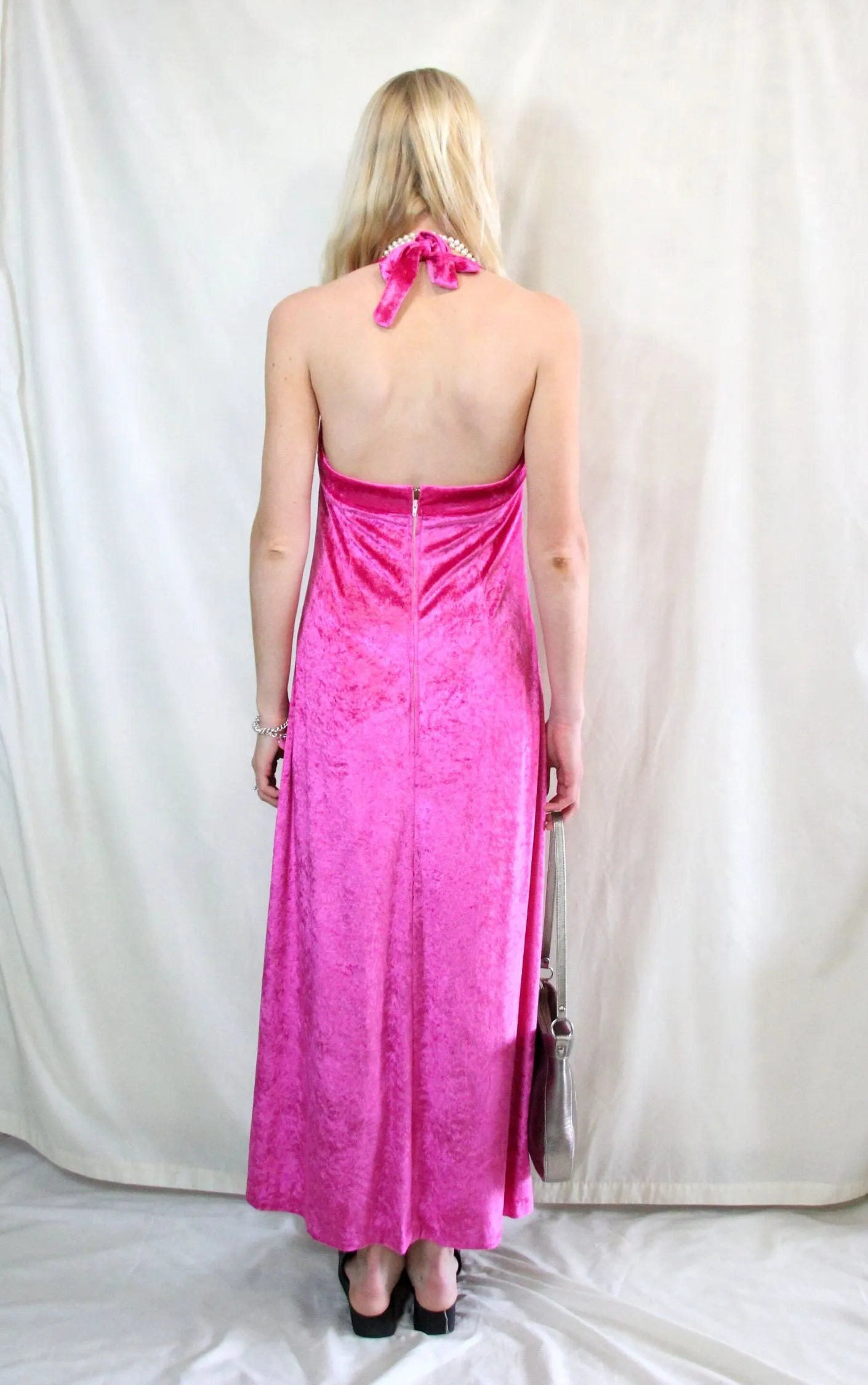 RENT Handmade Pink 1970s Maxi Dress