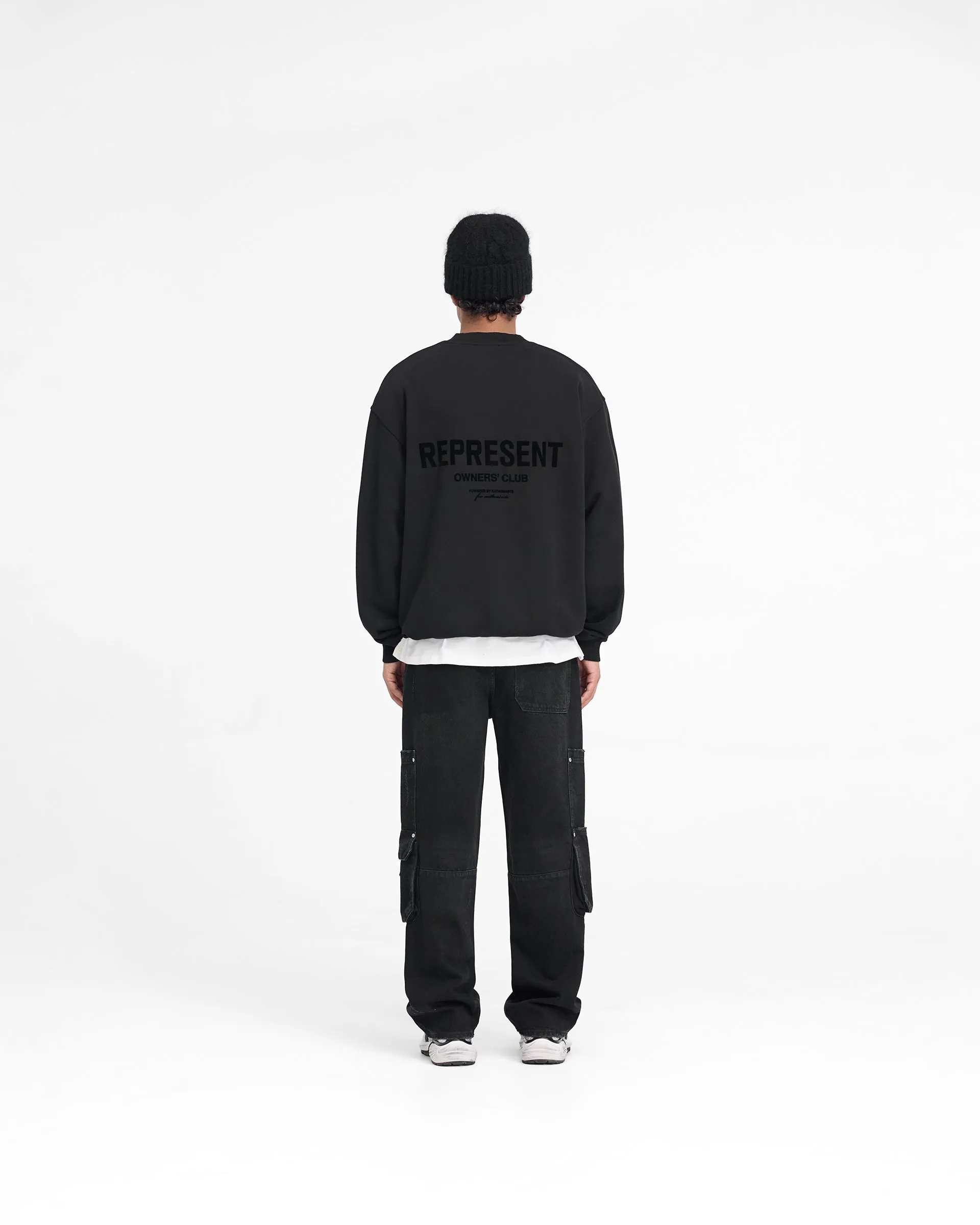 Represent Owners Club Flocked Sweater - Black