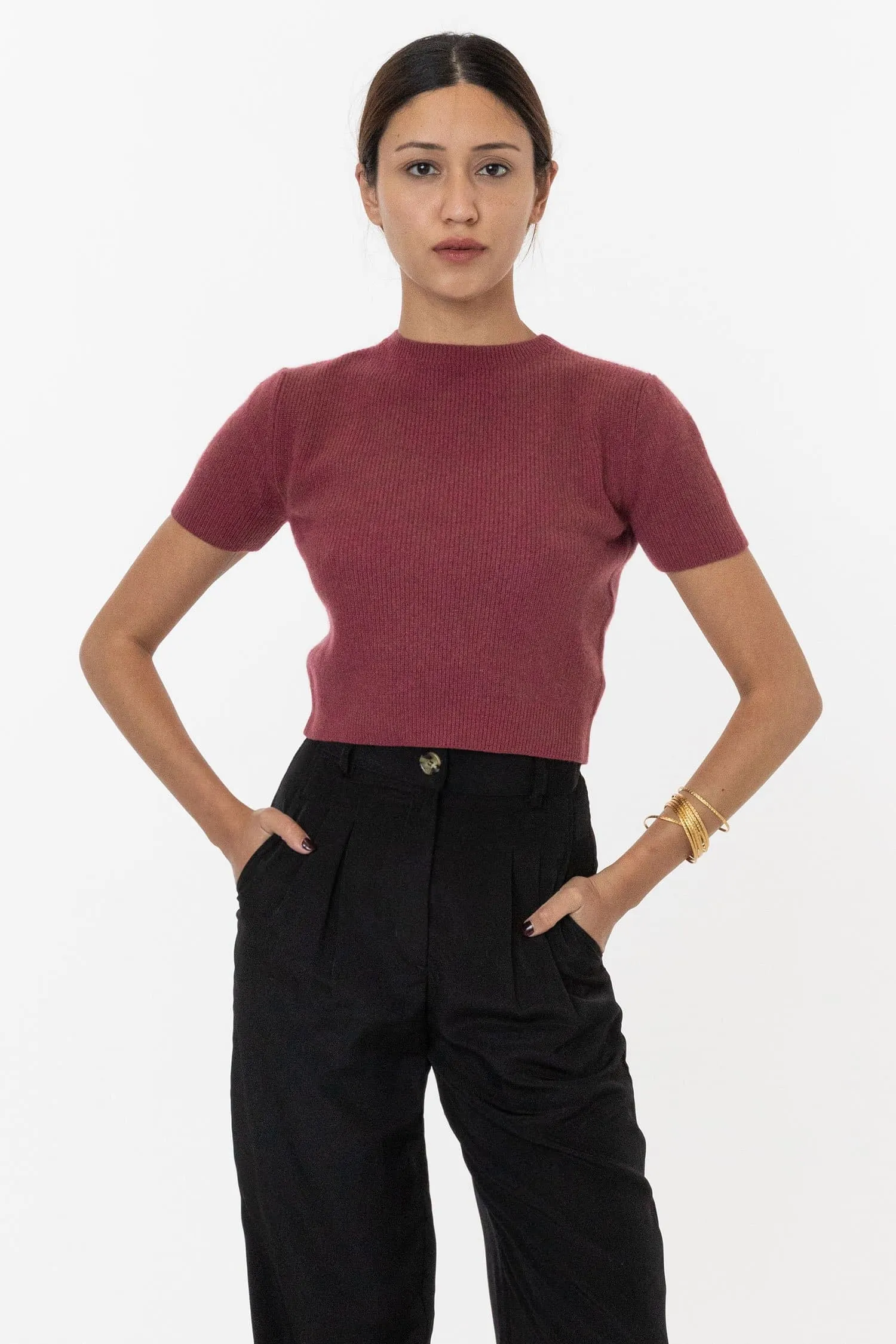 RFK381 - Cashmere Knit Crop Tee