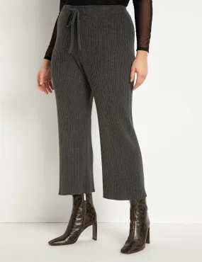 Rib Stitch Sweater Pant in Grey