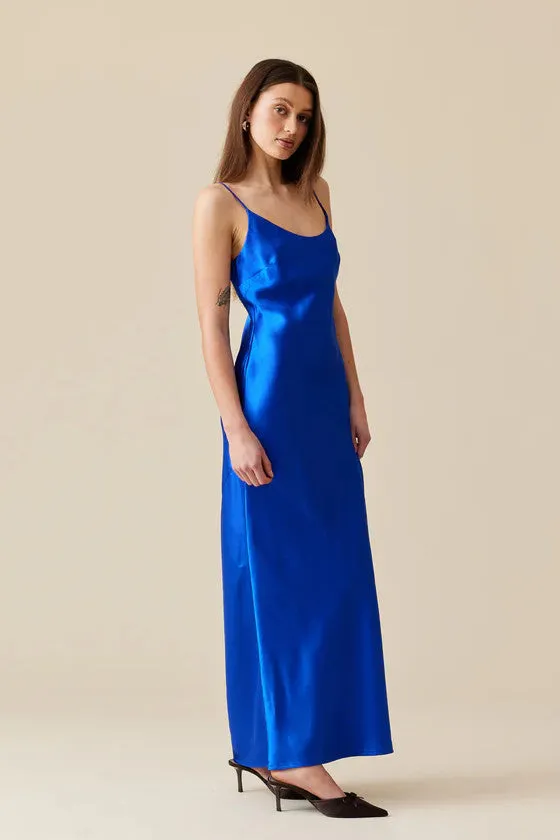 Ruby - Logan Satin Slip, Sapphire