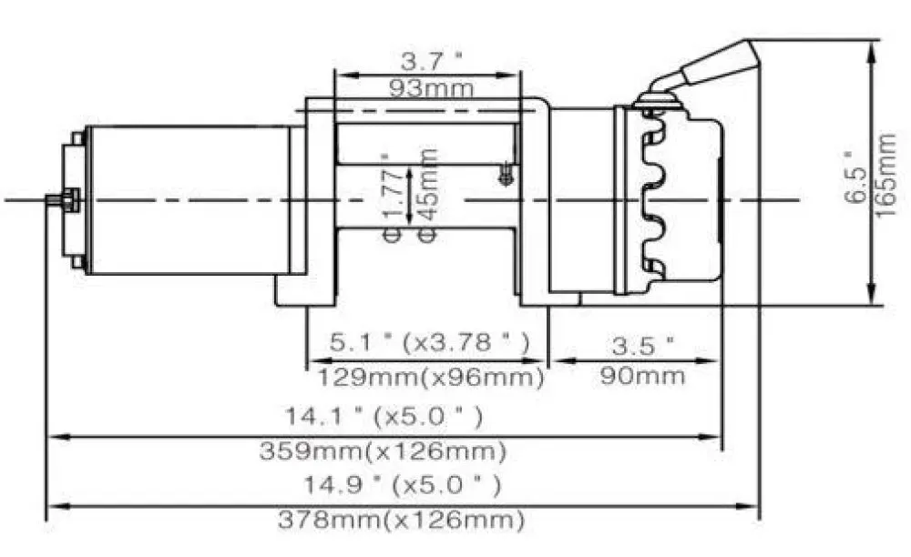 Runva 4.5X 12V/24V ATV/Utility Winch Kit with Synthetic Rope