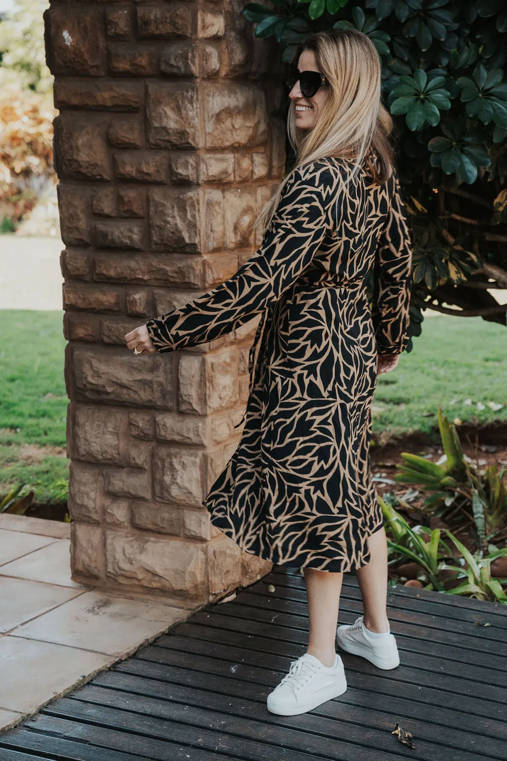 Ruth wrap dress long sleeve