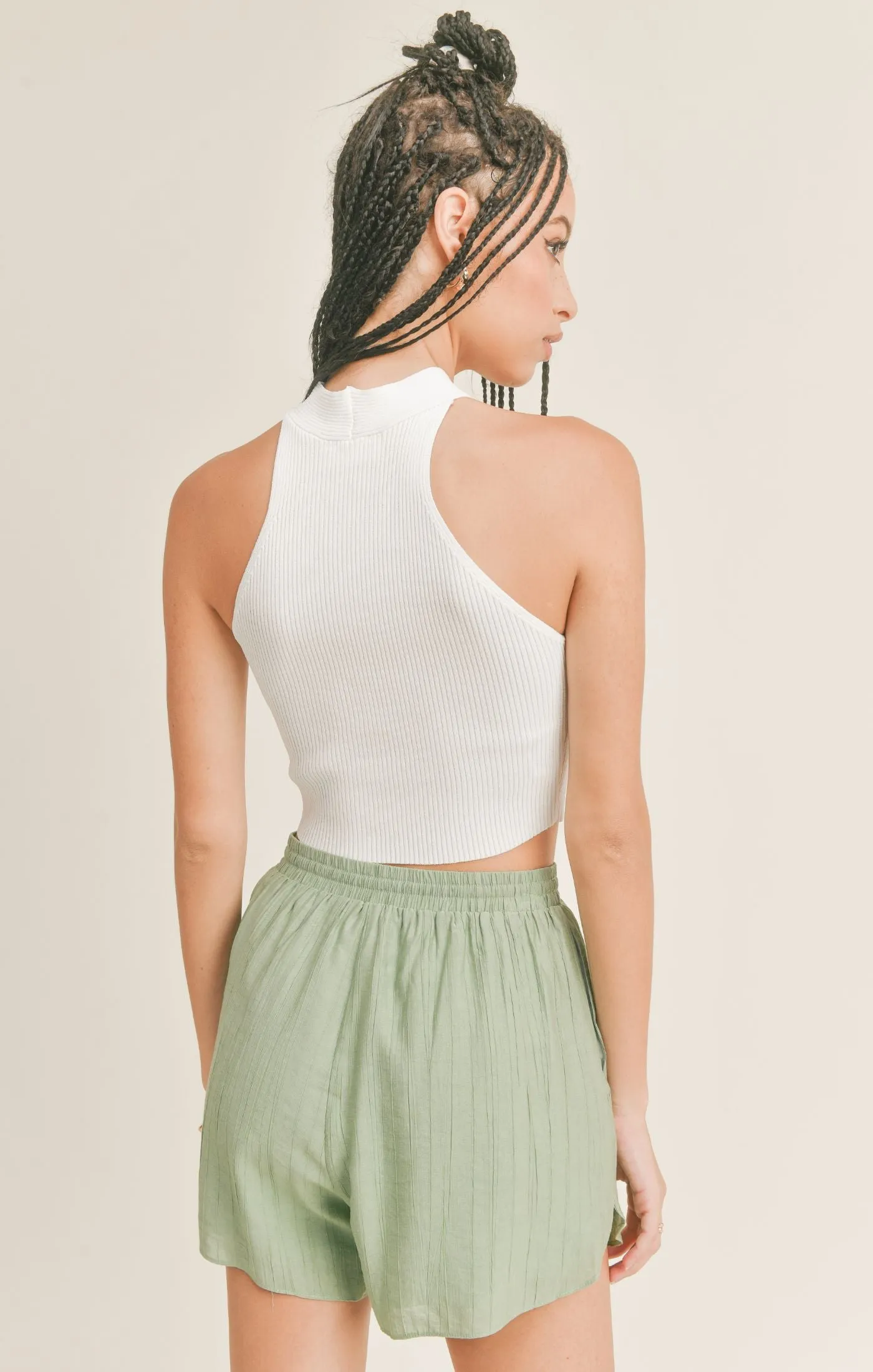 Sage The Lable Miss Independent Halter Top - White