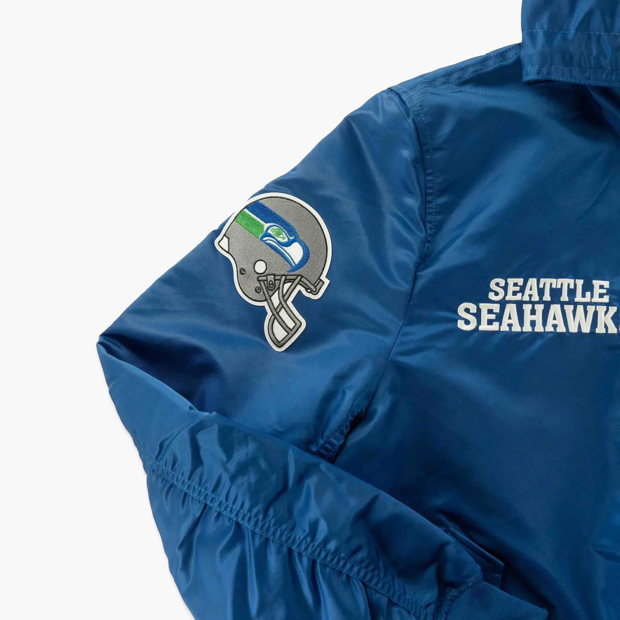 Seattle Seahawks 2024 Throwback Alpha Industries Bomber Jacket