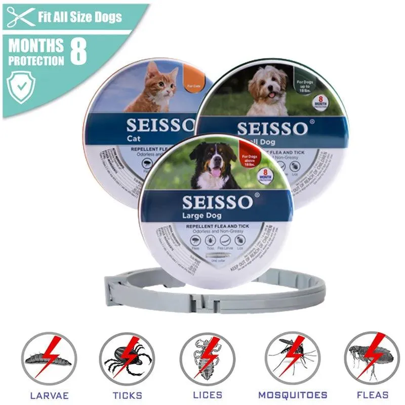 SEISSO Pet Anti-Flea Collar 8 Months Protection