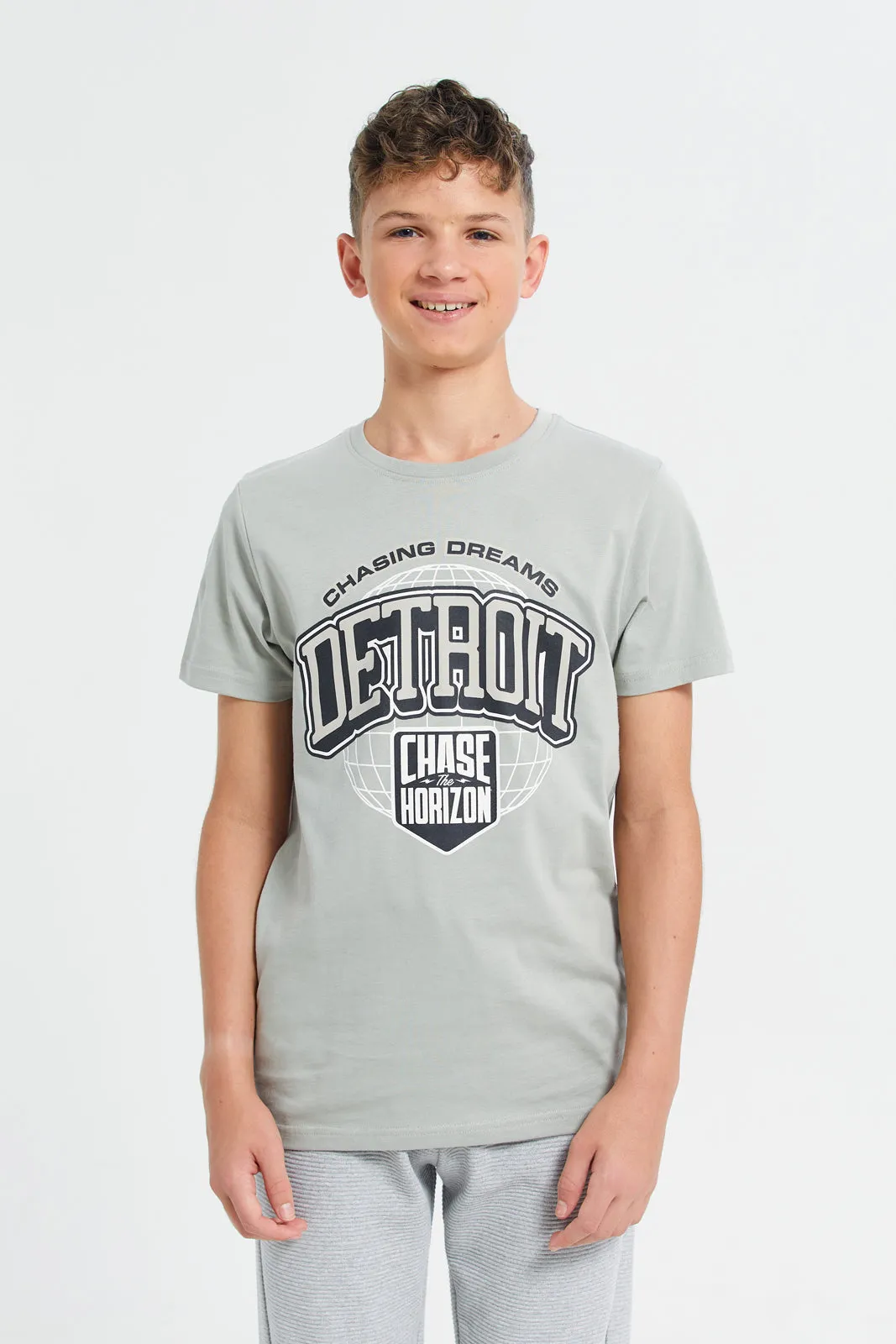 Senior Boys Mint Graphic T-Shirt