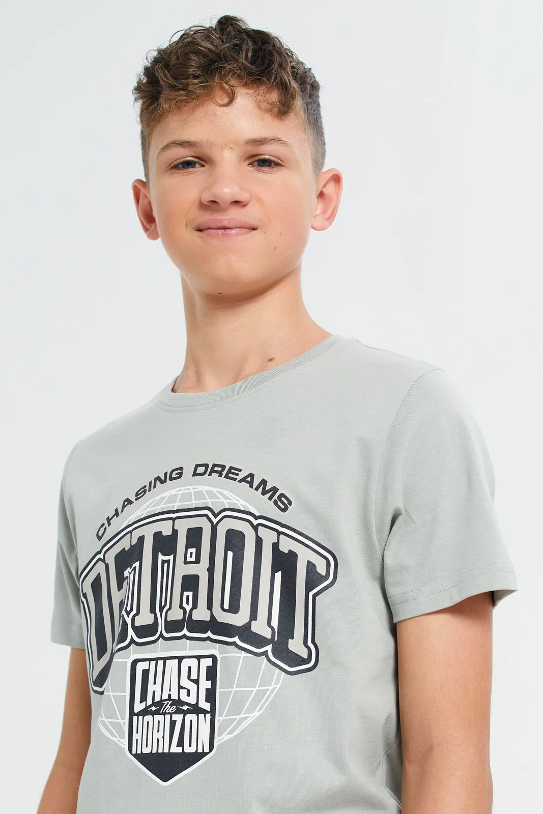 Senior Boys Mint Graphic T-Shirt