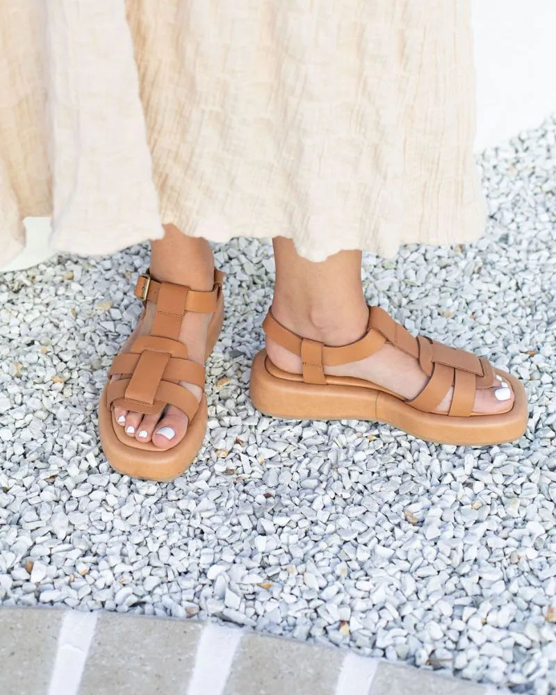 Siena Leather Sandal - Tan