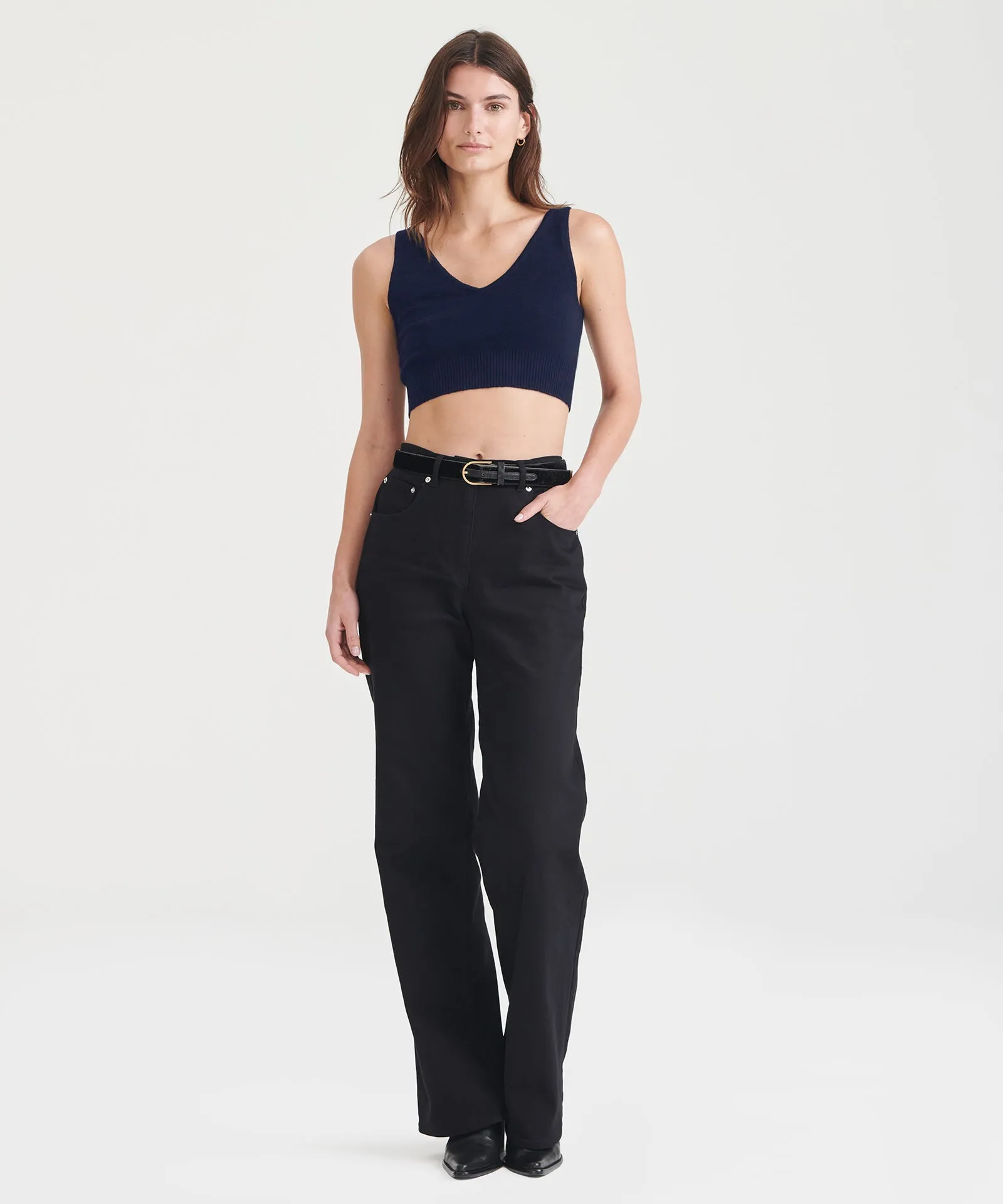 Signature Cashmere Longline Bra Tops