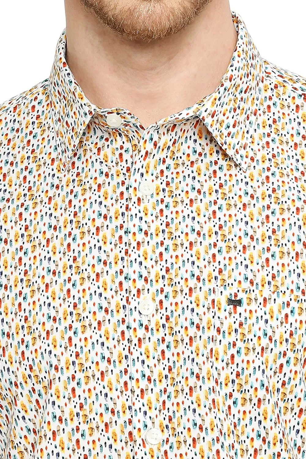 Slim Fit Cotton Digital Printed Halfsleeves Shirt