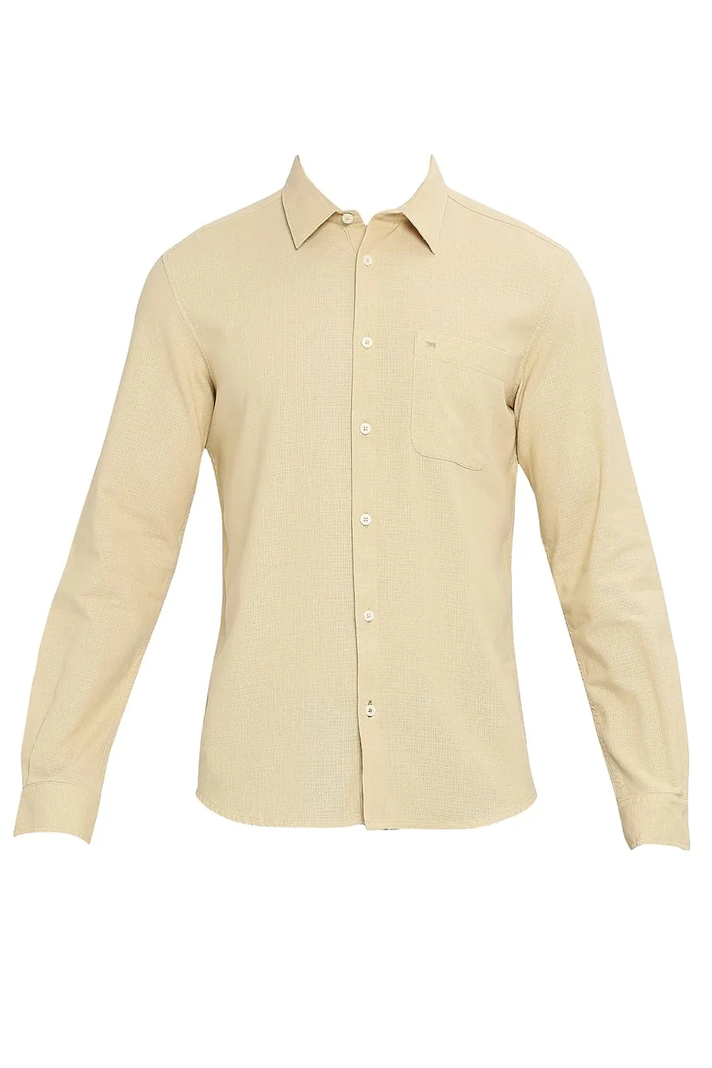 Slim Fit Cotton Hopsack Dobby Shirt