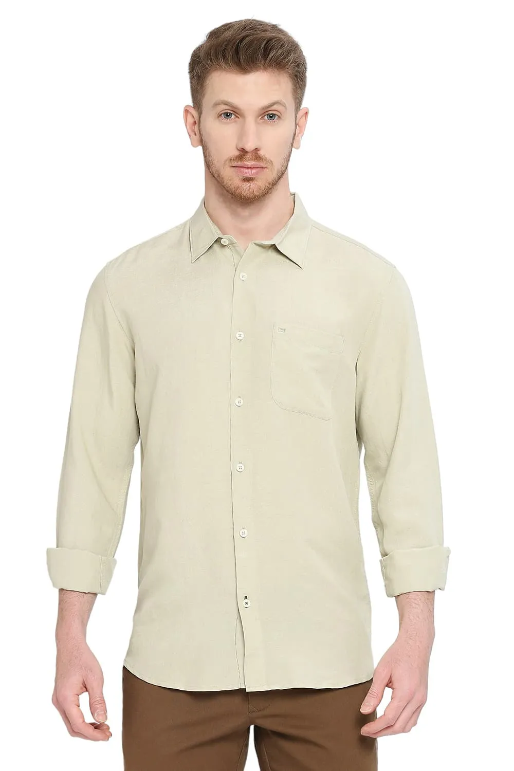 Slim Fit Viscose Linen Shirt