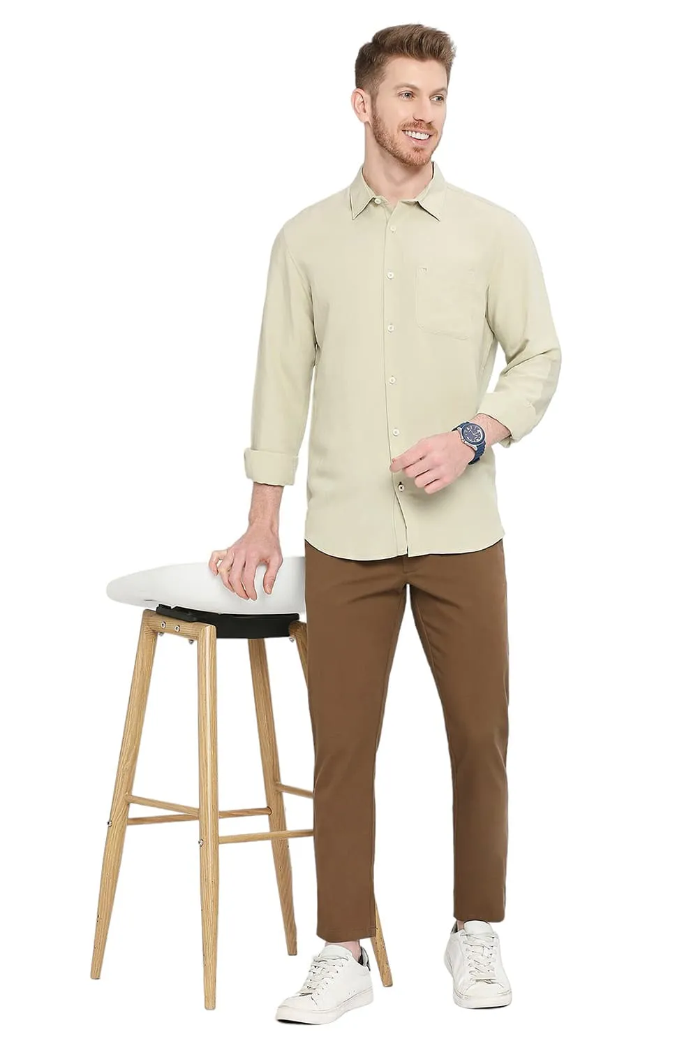 Slim Fit Viscose Linen Shirt