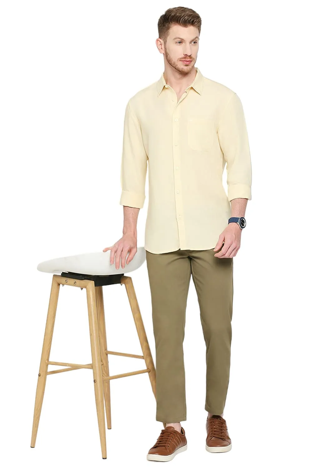 Slim Fit Viscose Linen Shirt