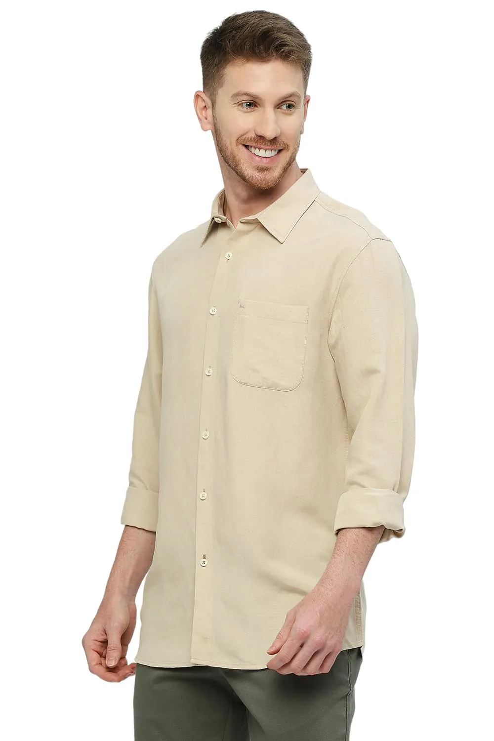 Slim Fit Viscose Linen Shirt