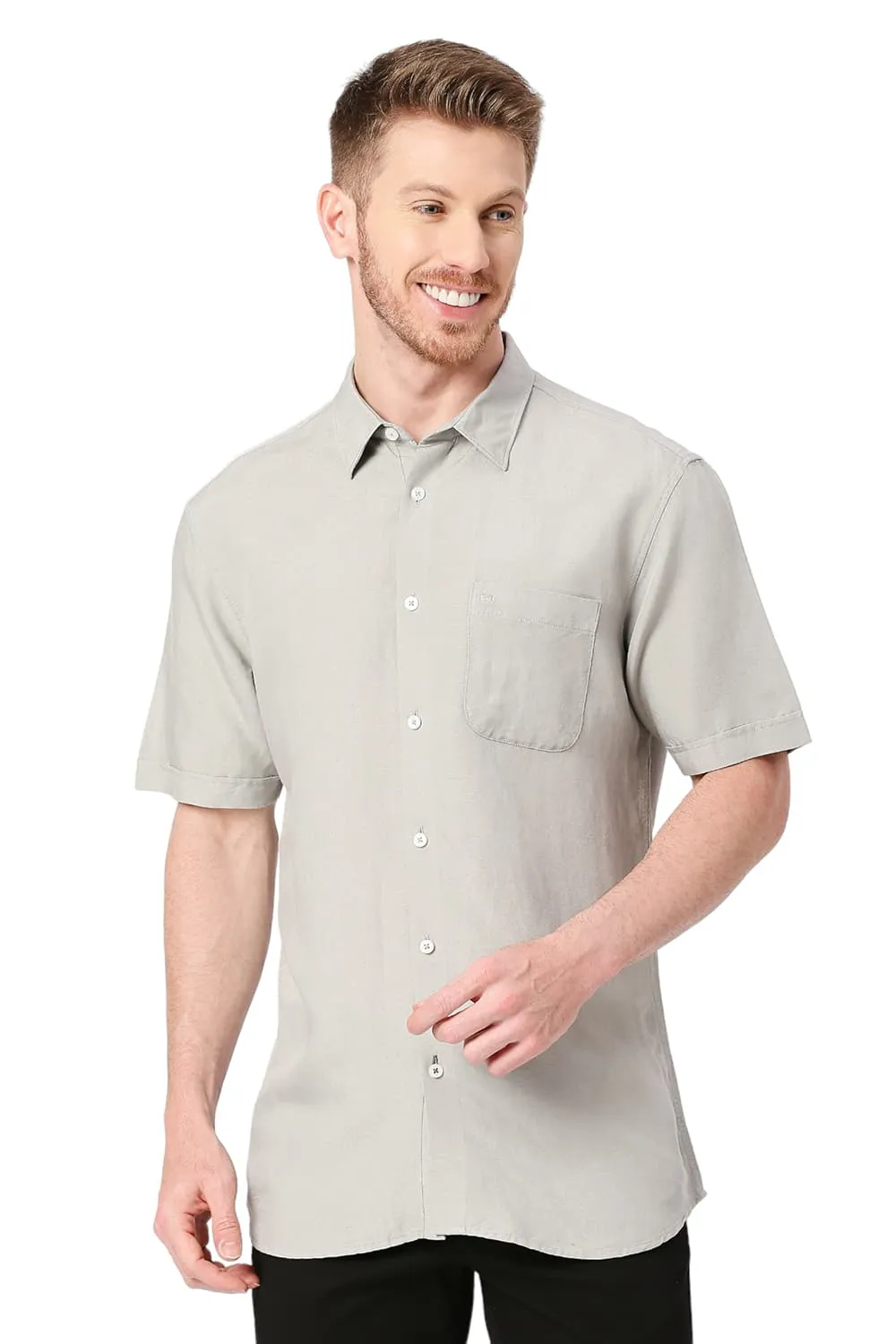 Slim Fit Viscose Linen Shirt