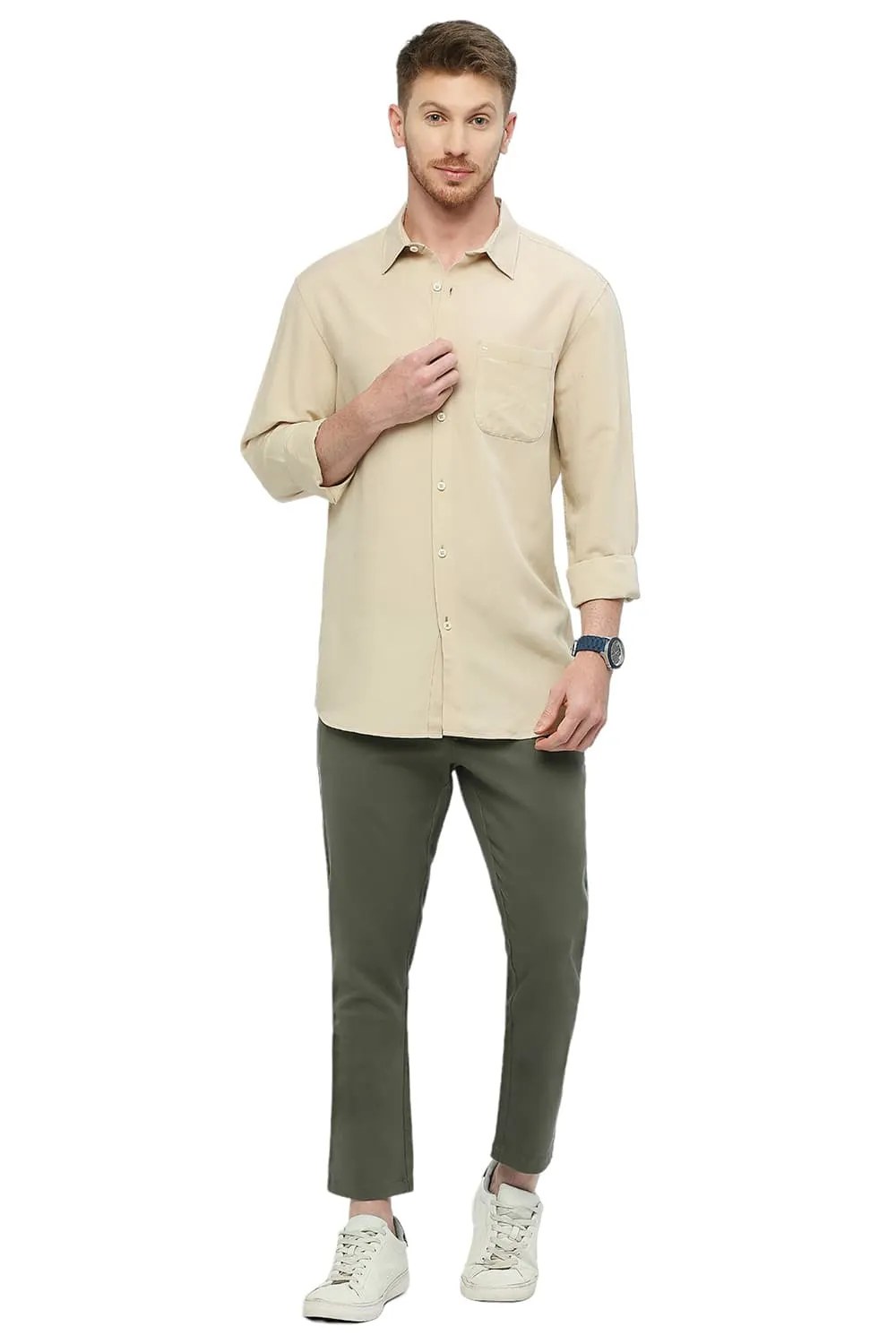 Slim Fit Viscose Linen Shirt