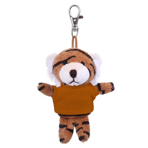 Soft Plush Tiger Keychain with Tee