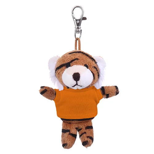 Soft Plush Tiger Keychain with Tee