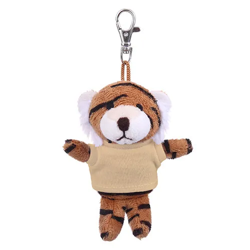 Soft Plush Tiger Keychain with Tee