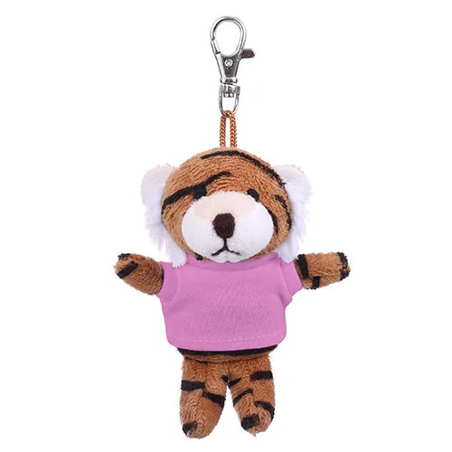 Soft Plush Tiger Keychain with Tee