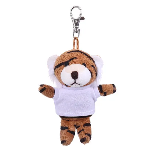 Soft Plush Tiger Keychain with Tee