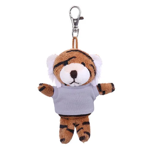 Soft Plush Tiger Keychain with Tee