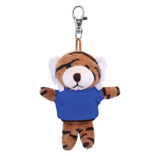 Soft Plush Tiger Keychain with Tee