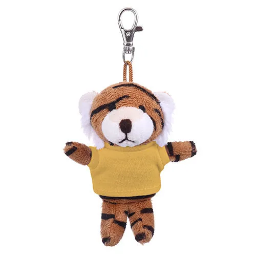 Soft Plush Tiger Keychain with Tee