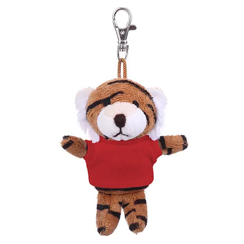 Soft Plush Tiger Keychain with Tee