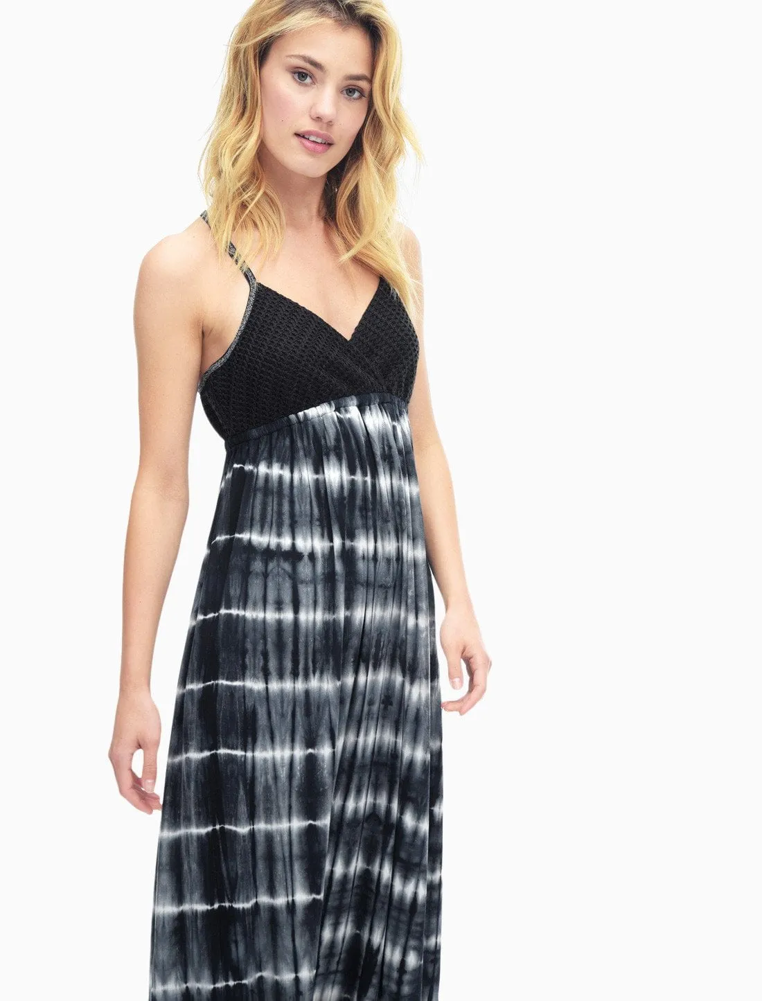 Splendid - Mesh Maxi Dress Black