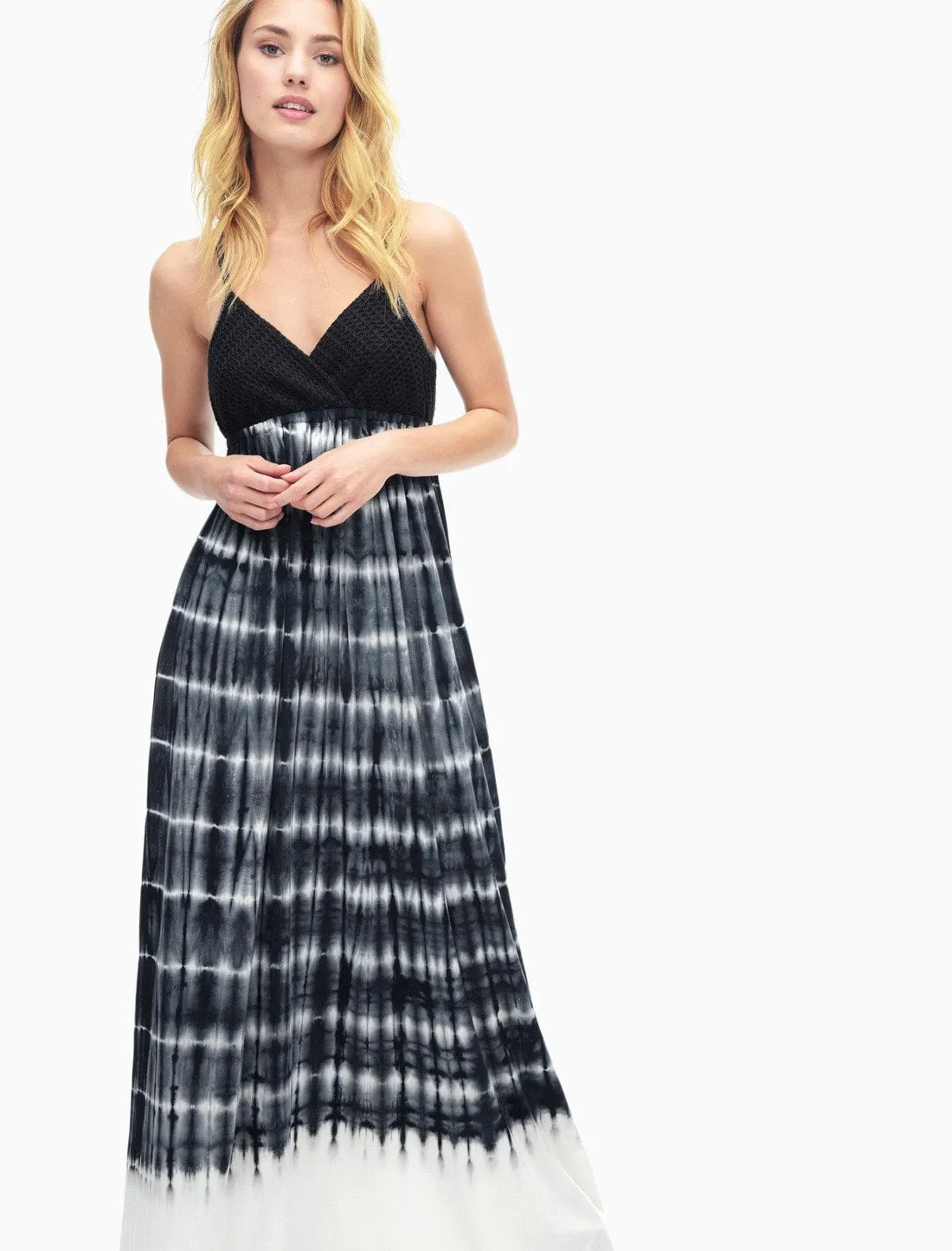 Splendid - Mesh Maxi Dress Black