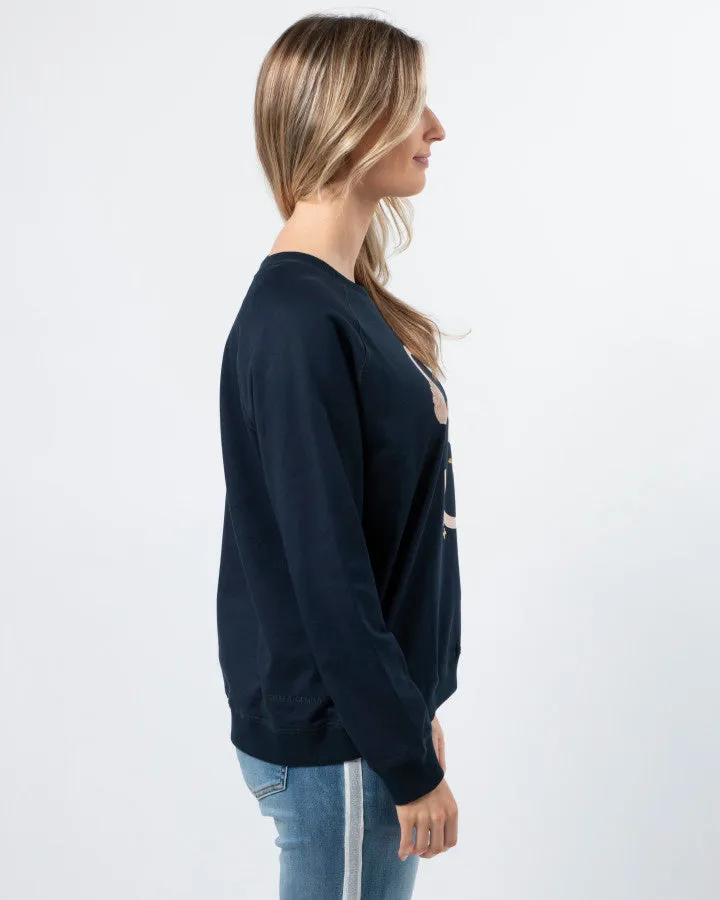 Stella   Gemma Classic Sweater - Fiore Navy