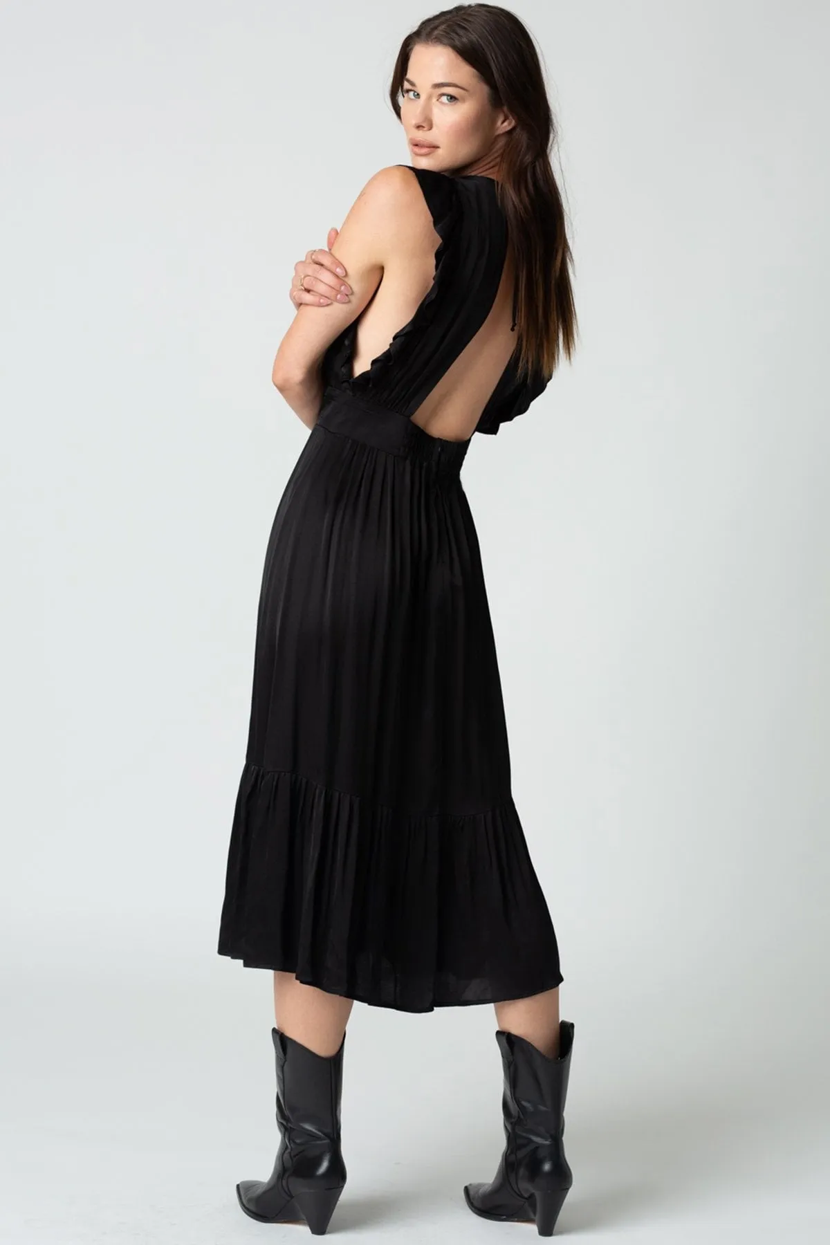 Stillwater Jessie Midi Dress in Black