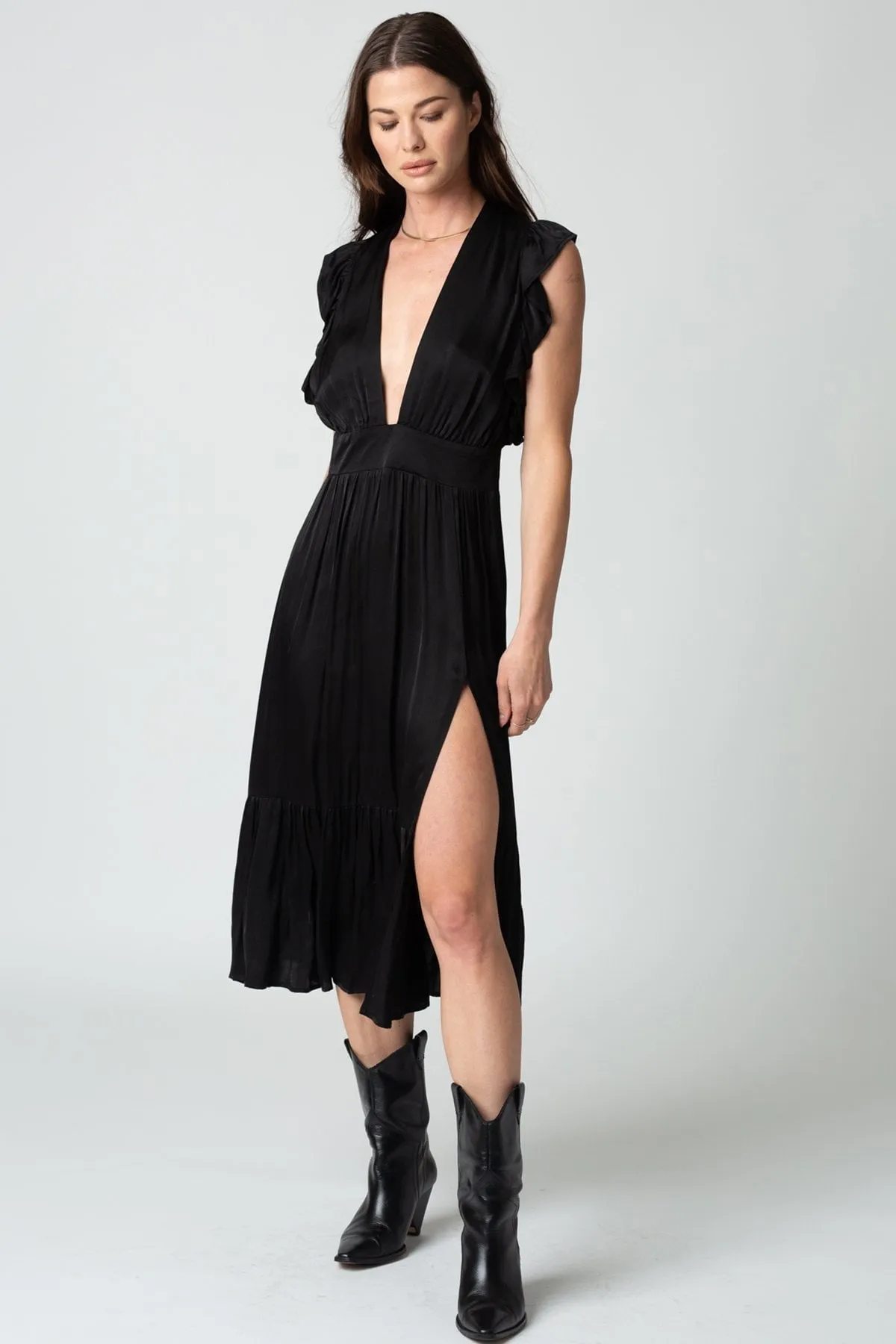 Stillwater Jessie Midi Dress in Black