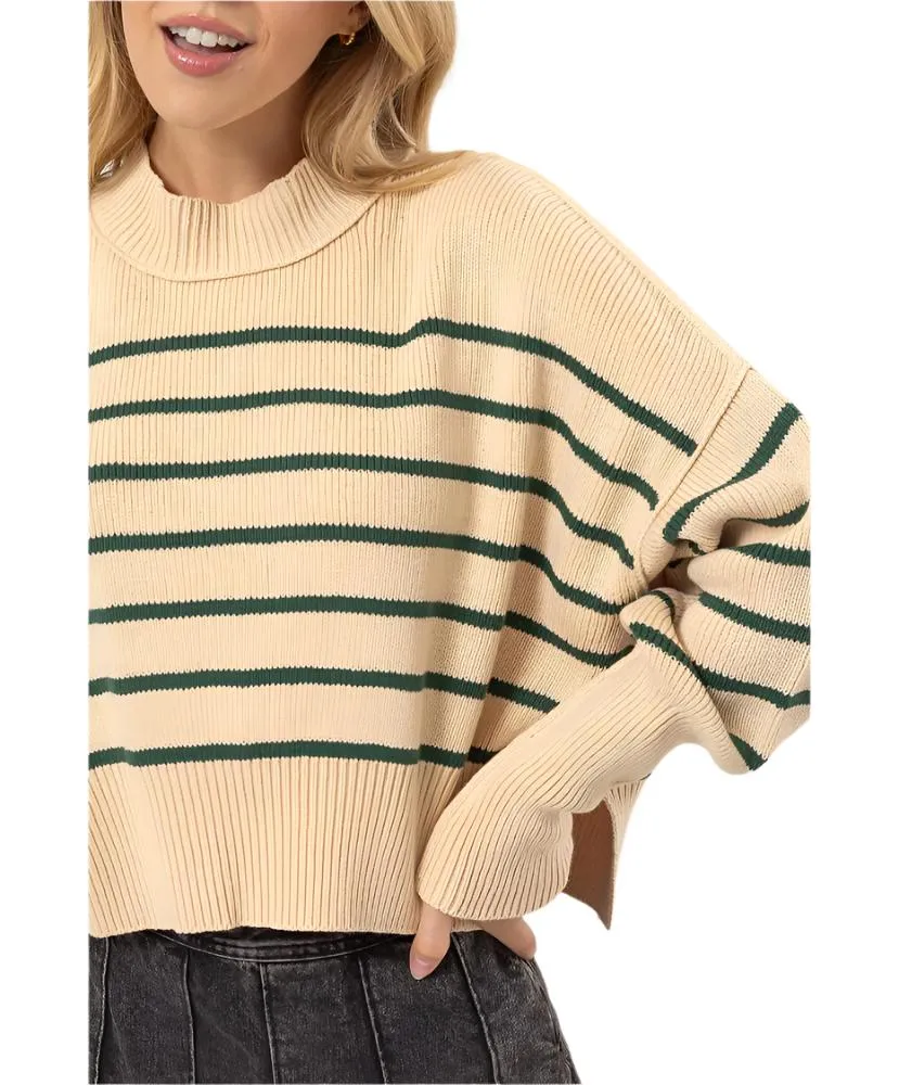 Sweet Striped Crop Sweater