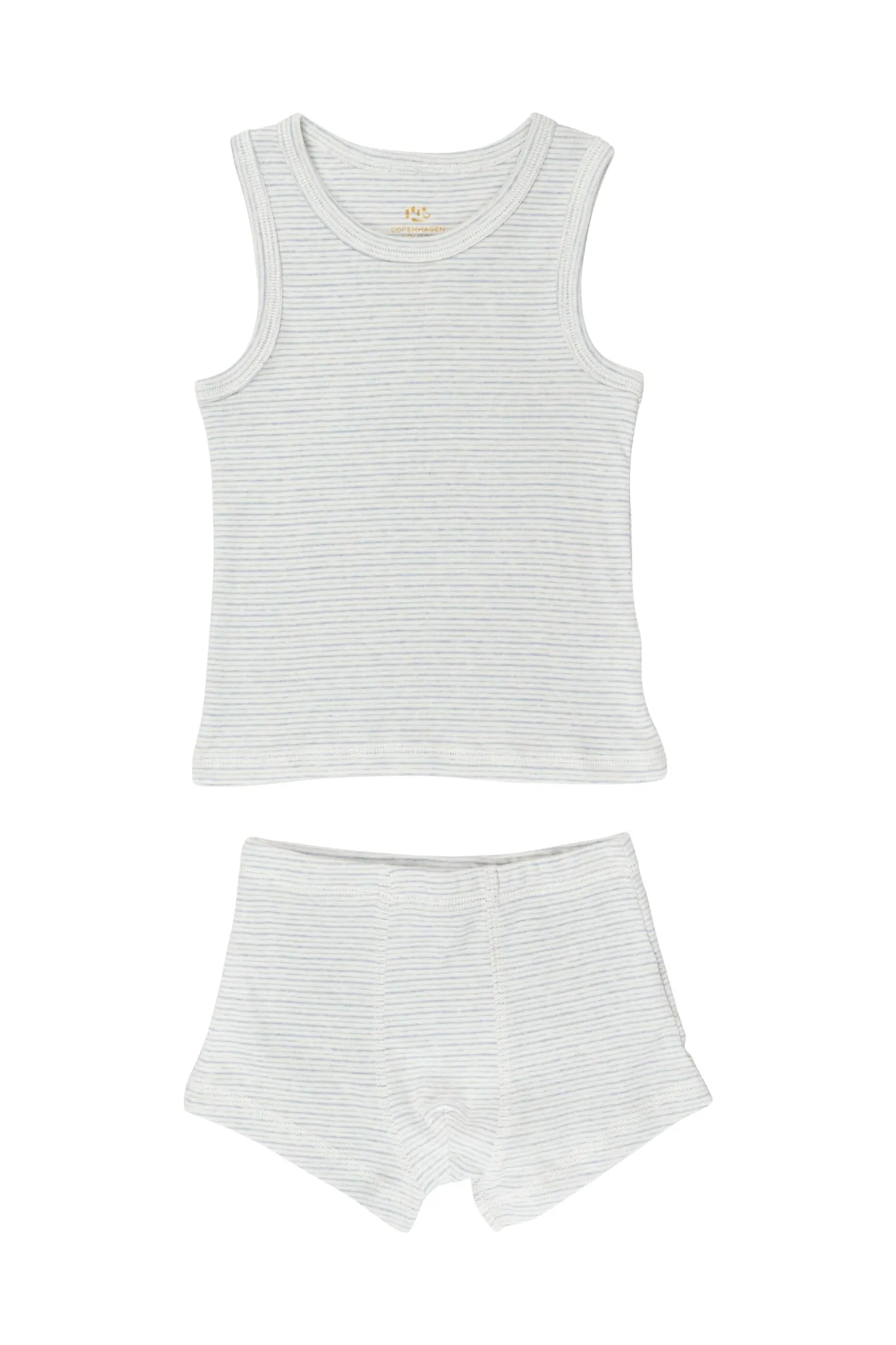 TANK-TOP AND BOXERSHORTS STRIPED - LT. BLUE STRIPE