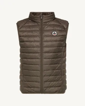 Taupe Sleeveless down jacket Tom