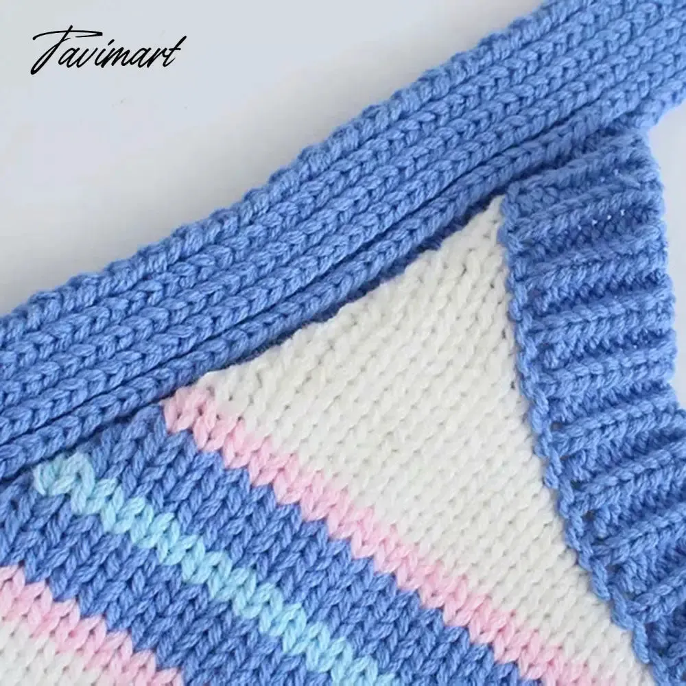 Tavimart Sleeveless Halter Bandage Backless Sexy Tank Crop Top Summer Women Streetwear Club Party Outfits Y2K Sweater