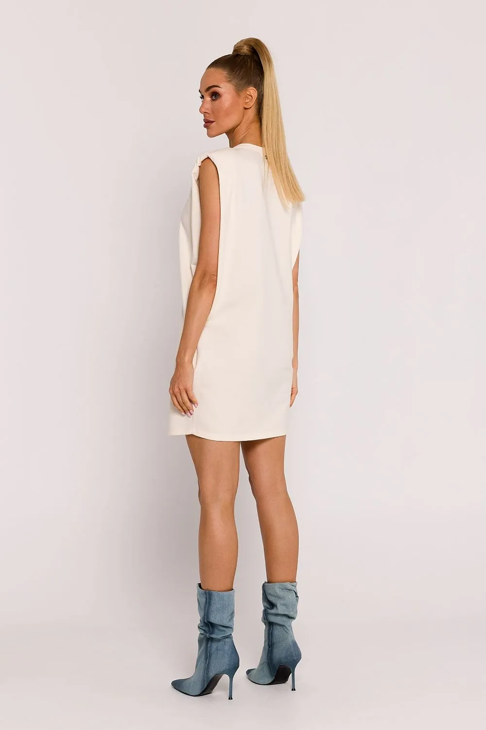 TEEK - Shrug Solid Pocketed Sleeveless Dress