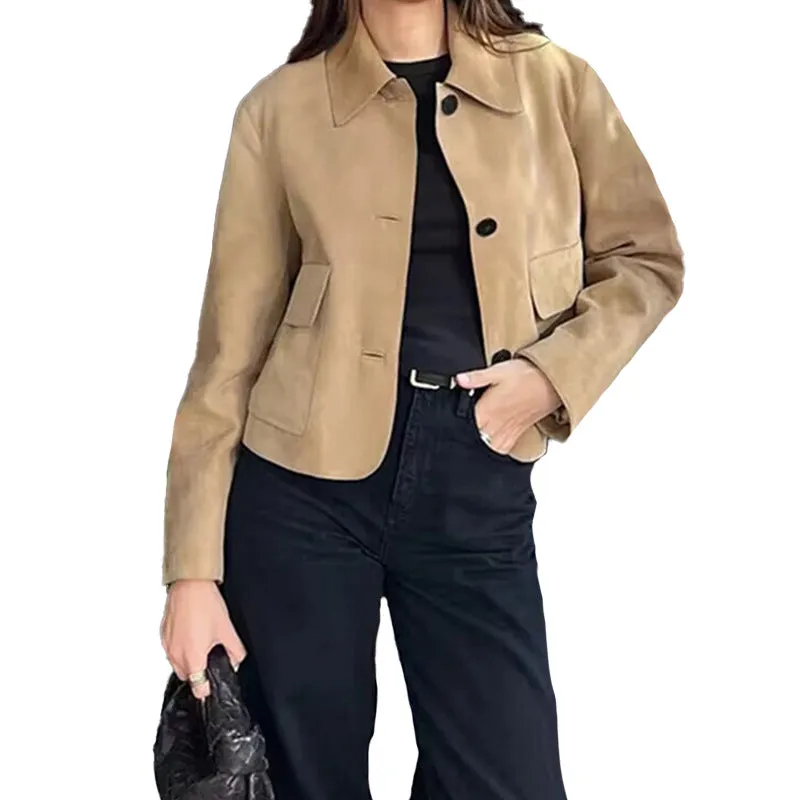 Toleet business casual outfits for women 2024 Autumn Coat Women's Elegant Retro Fashion Long Sleeve Lapel Coat Women