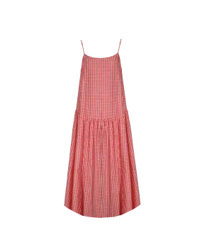 TRULLI RELAXED DRESS RED GINGHAM