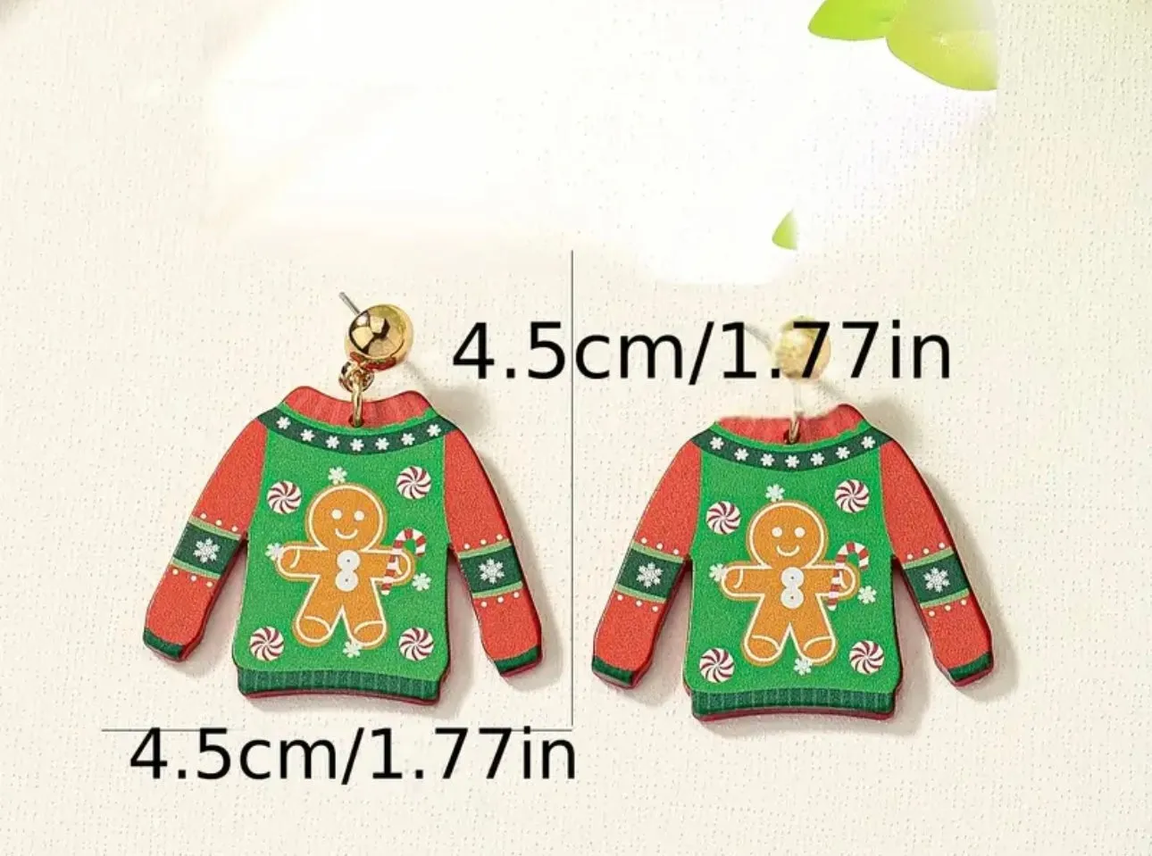 Ugly Christmas sweater earrings