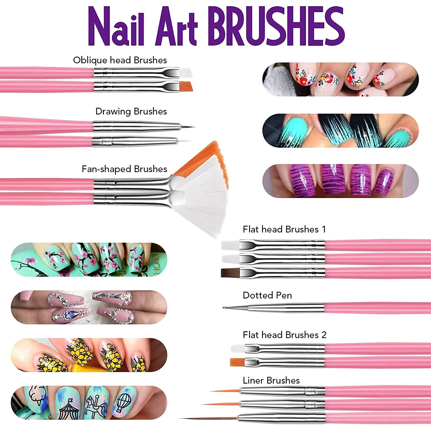 Ultimate Nail Art Master Kit: Brushes, Dotting Tools, Rhinestones & Stickers for Stunning Designs