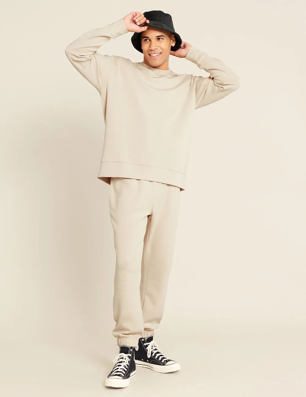 Unisex Crew Neck Sweater - Sand