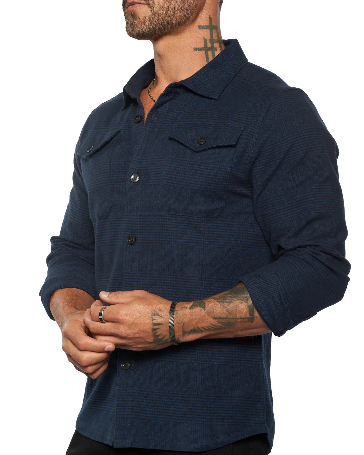 Untucked Tailored SLIM Fit Button-Up Shirt (Runs Small)