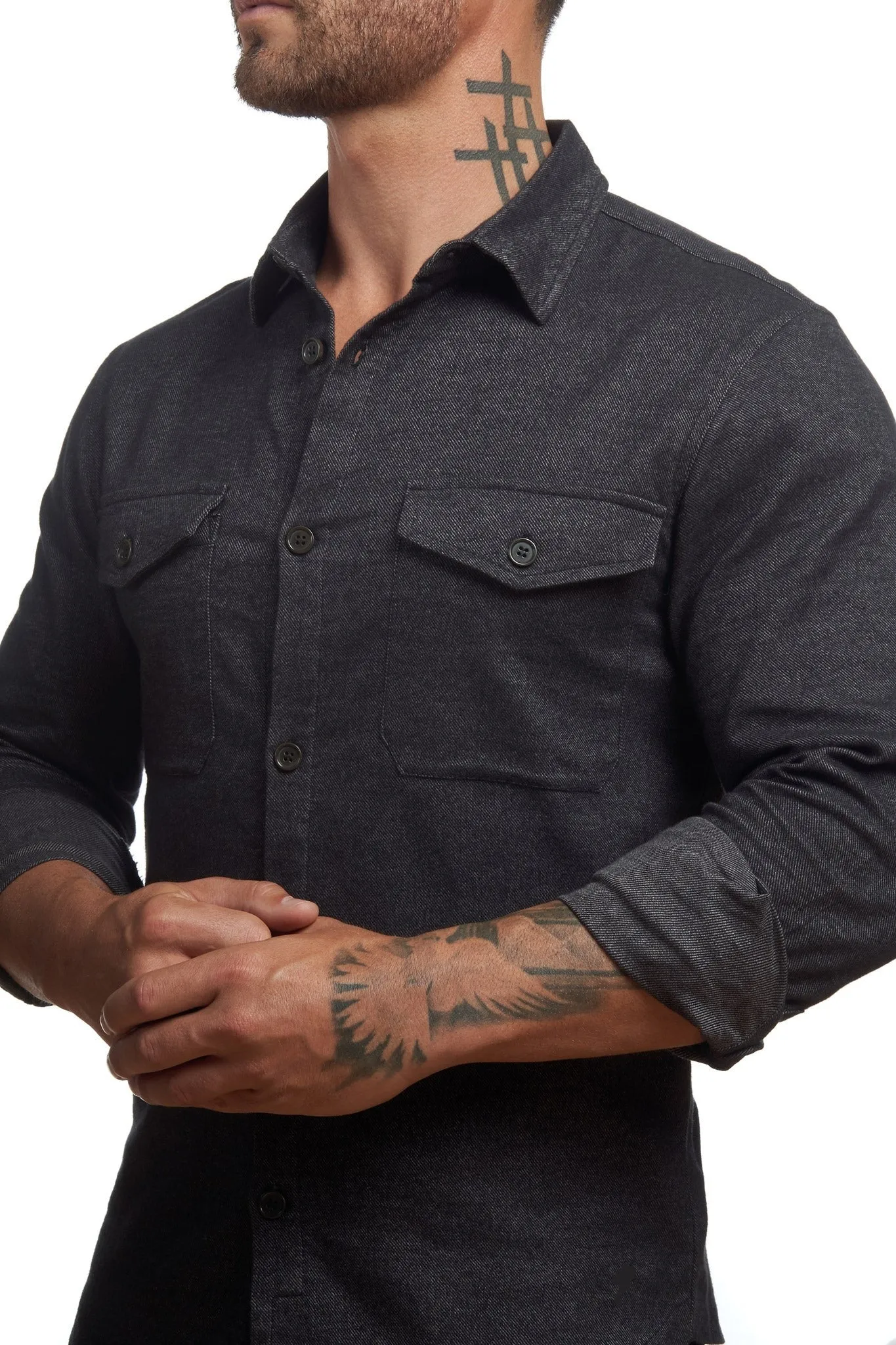 Untucked Tailored SLIM Fit Button-Up Shirt (Runs Small)