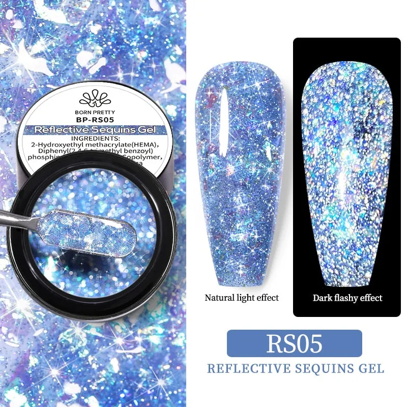 Varnish Top Coat Glitter Gel