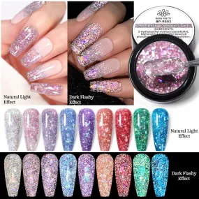 Varnish Top Coat Glitter Gel